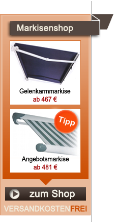 Markisen im Onlineshop bestellen